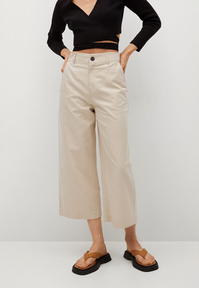 Imagine Pantaloni culotte ampli, din amestec de lyocell Leandra