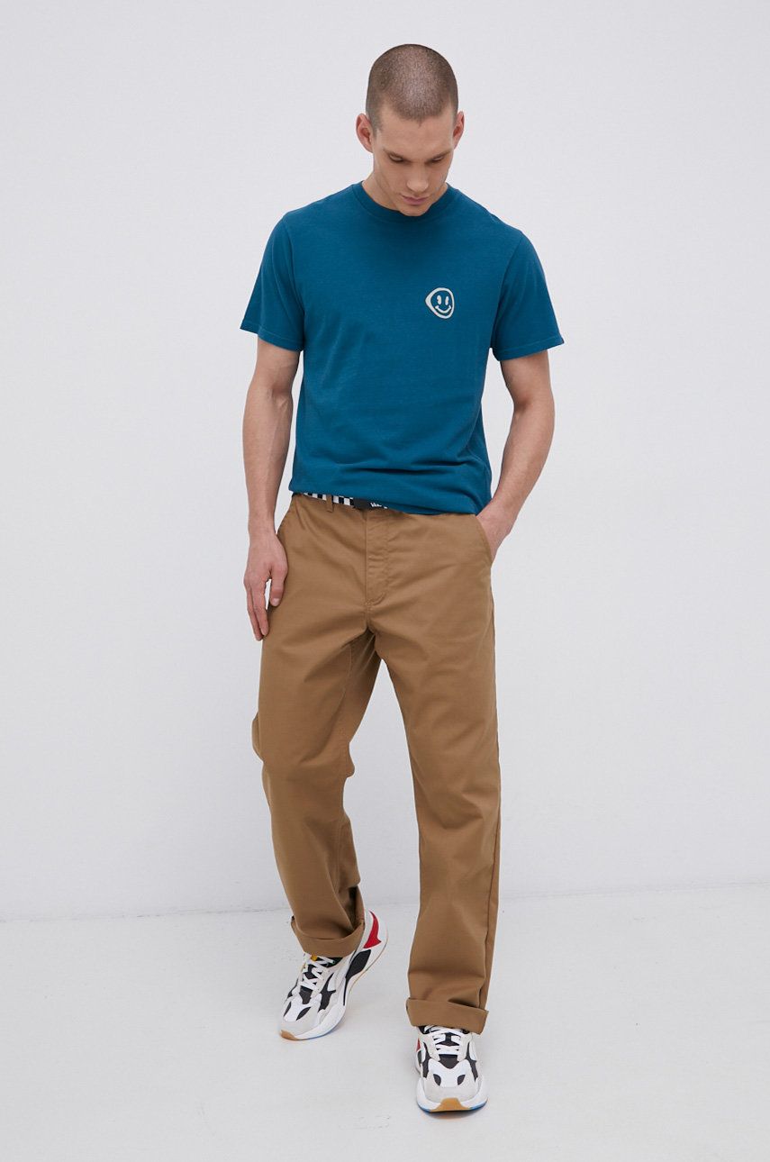 Imagine Vans Pantaloni bărbați, culoarea maro, cu fason chinos VN0A5FJBDZ91-dirt