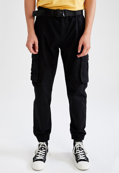 Imagine Pantaloni cargo cu mansete elastice