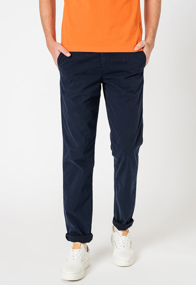 Imagine United Colors of Benetton Pantaloni chino slim fit din amestec de bumbac