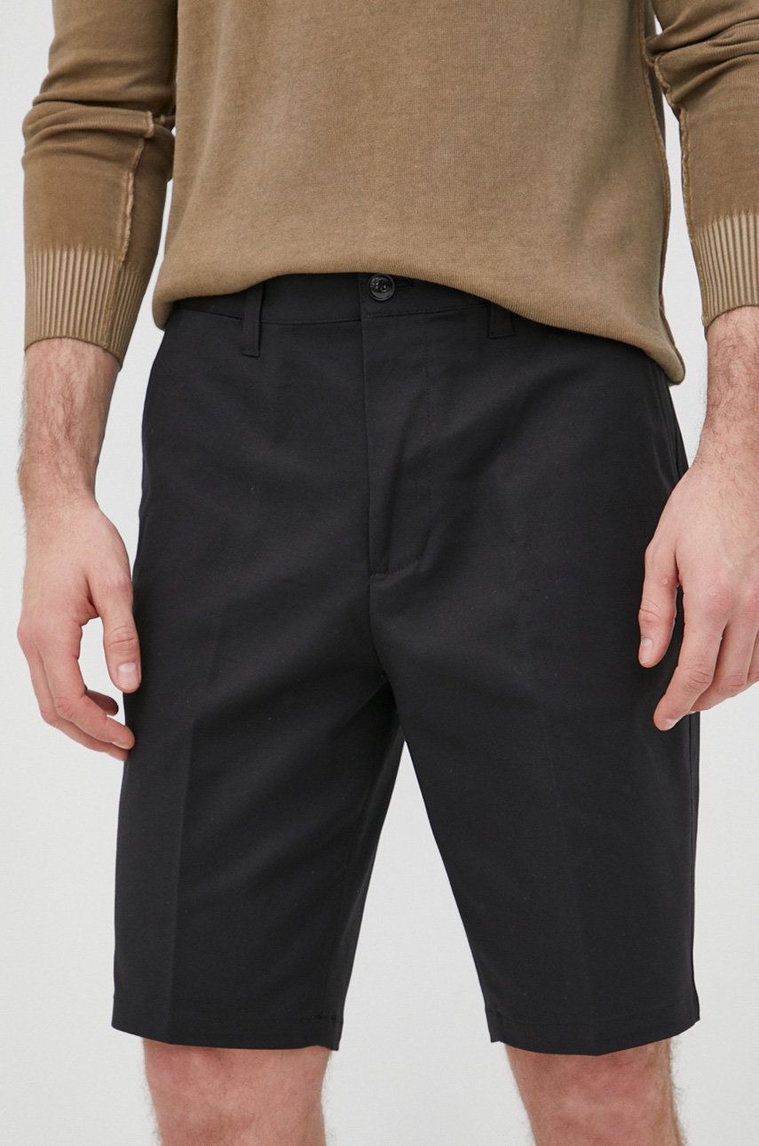 Imagine Emporio Armani pantaloni scurti barbati, culoarea negru