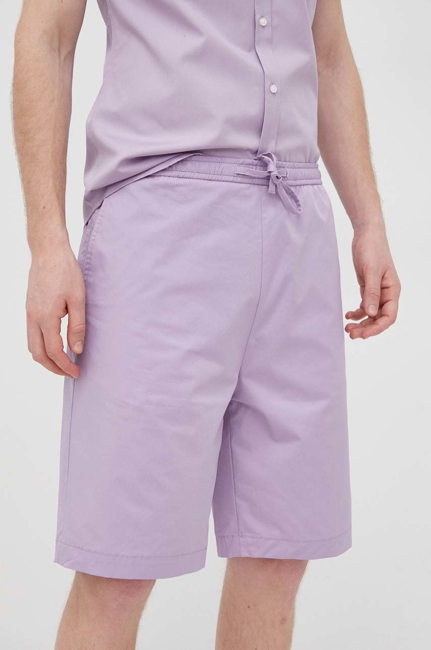 Imagine HUGO pantaloni scurti barbati, culoarea violet