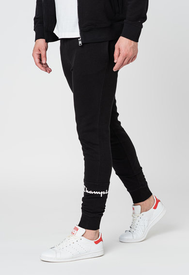 Imagine Pantaloni sport cu mansete striate si logo