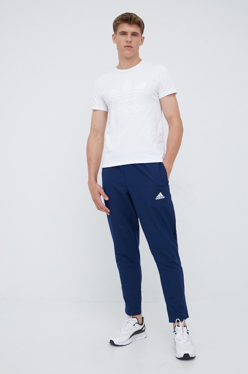 Imagine adidas Performance pantaloni de antrenament Entrada 22 bărbați, culoarea bleumarin, uni HB5329