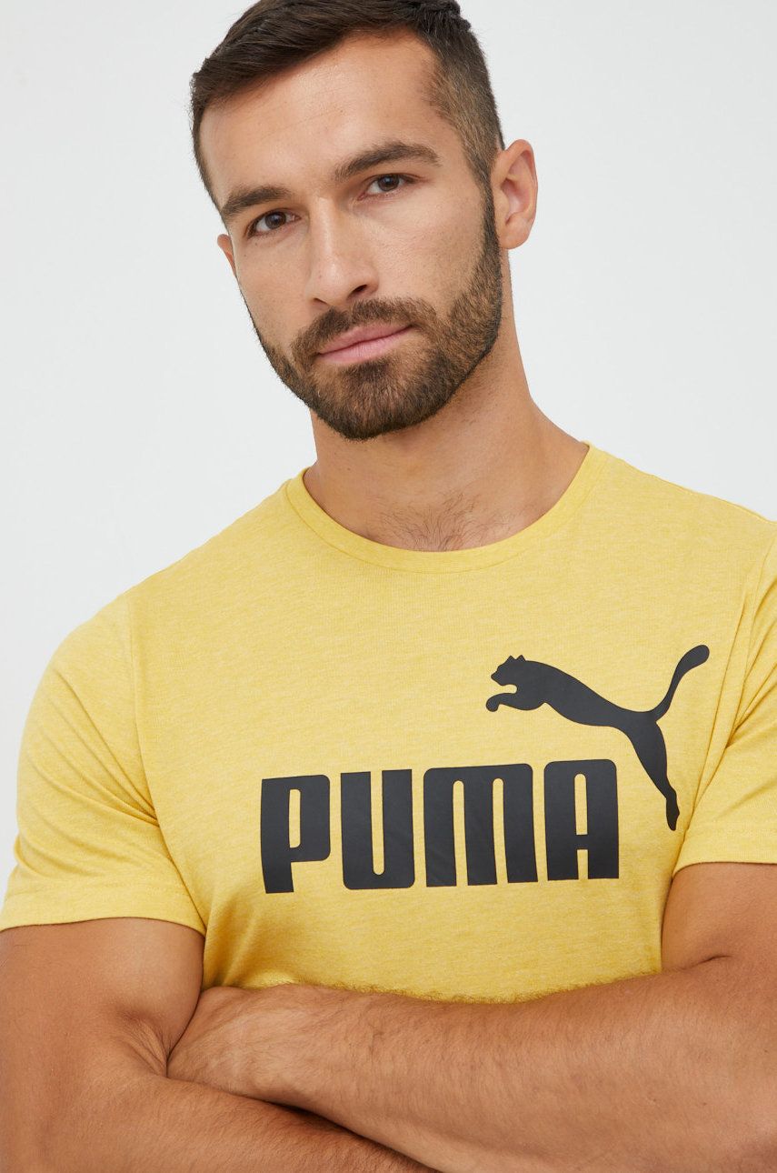 Imagine Puma tricou copii 58673631 culoarea galben, cu imprimeu