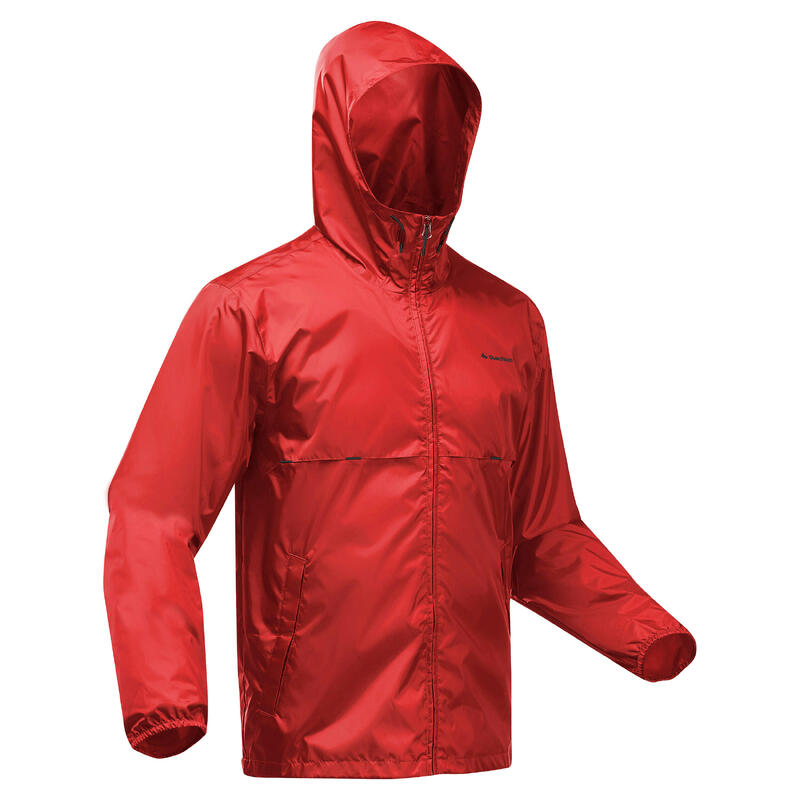 Imagine Jachetă Impermeabilă cu fermoar Drumeție în natură Raincut Roșu Bărbați