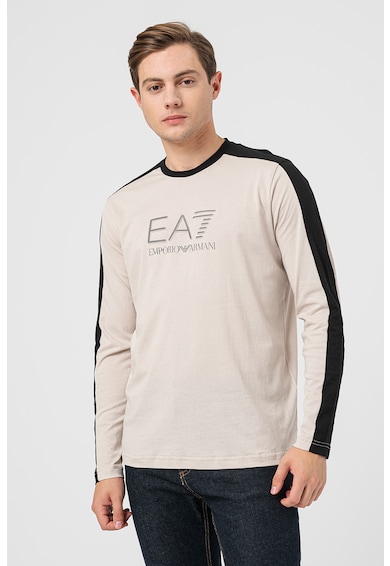 Imagine EA7 Bluza cu logo si decolteu la baza gatului