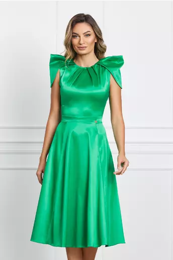 Imagine Rochie Dy Fashion verde cu umeri ascutiti