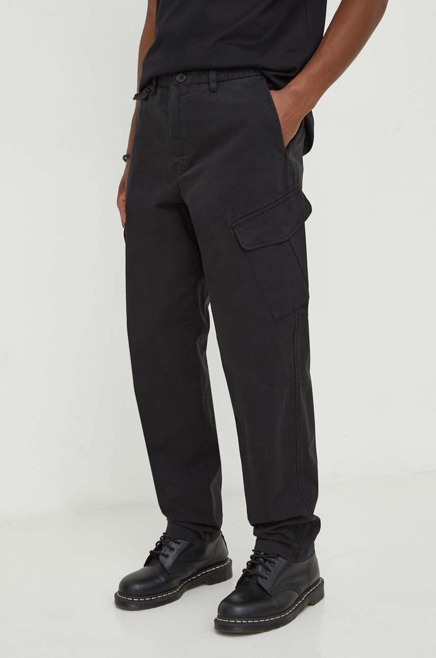 Imagine PS Paul Smith pantaloni barbati, culoarea negru, drept