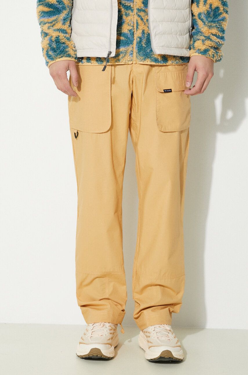 Imagine Columbia pantaloni Landroamer Cargo barbati, culoarea galben, drept, 2076041