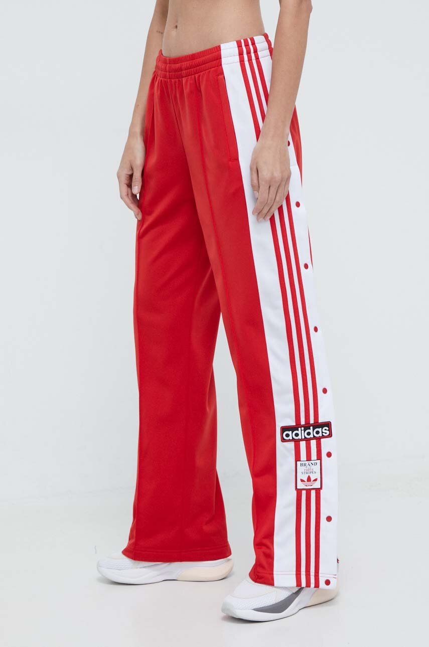 Imagine adidas Originals pantaloni de trening Adibreak Pant culoarea roșu, cu model IP0620