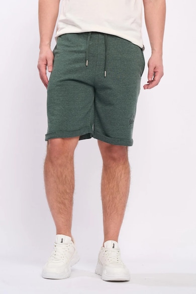 Imagine Timeout Pantaloni scurti barbat cu logo si buzunare, Verde