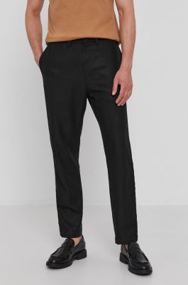Imagine Tiger Of Sweden Pantaloni bărbați, culoarea negru, model drept