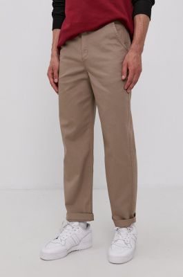 Imagine Vans Pantaloni bărbați, culoarea gri, model drept
