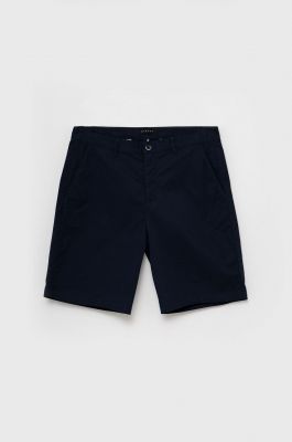Imagine Sisley Pantaloni scurți bărbați, culoarea albastru marin
