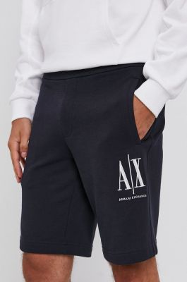 Imagine Armani Exchange Pantaloni scurți bărbați, culoarea albastru marin