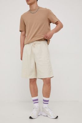 Imagine Wrangler pantaloni scurți din amestec de in barbati, culoarea bej