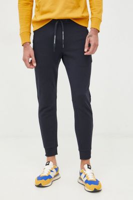 Imagine Armani Exchange pantaloni barbati, culoarea albastru marin, neted
