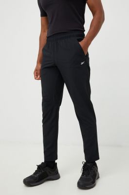 Imagine Reebok pantaloni de antrenament DMX barbati, culoarea negru, neted