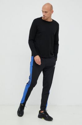 Imagine adidas Performance pantaloni de alergare barbati, culoarea negru, modelator
