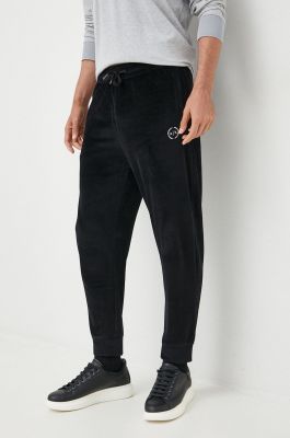 Imagine Armani Exchange pantaloni de trening barbati, culoarea negru, neted