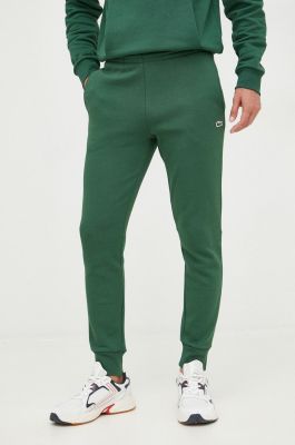 Imagine Lacoste pantaloni de trening bărbați, culoarea verde, uni XH9624-132