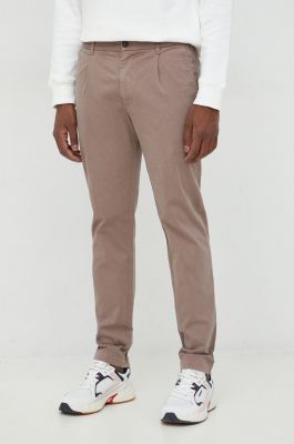 Imagine United Colors of Benetton pantaloni barbati, culoarea gri, drept