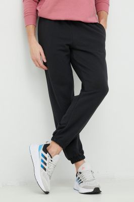Imagine adidas pantaloni de trening bărbați, culoarea negru, uni IC9770