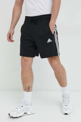 Imagine adidas pantaloni scurți din bumbac bărbați, culoarea negru IC9435
