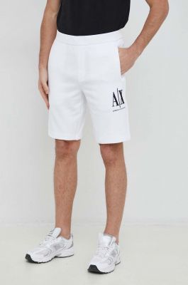 Imagine Armani Exchange pantaloni scurti barbati, culoarea alb