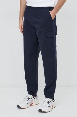 Imagine PS Paul Smith pantaloni barbati, culoarea albastru marin, drept
