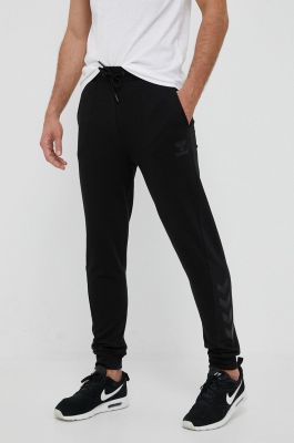 Imagine Hummel pantaloni de trening culoarea negru, cu imprimeu