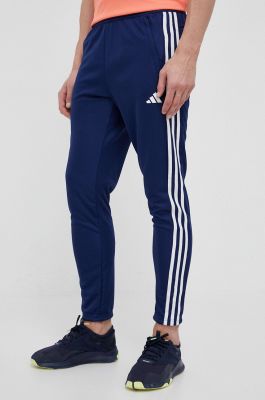 Imagine adidas Performance pantaloni de antrenament Train Essentials 3-Stripes culoarea bleumarin, cu imprimeu IB8169