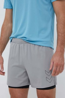 Imagine Hummel pantaloni scurți de antrenament Fast culoarea gri