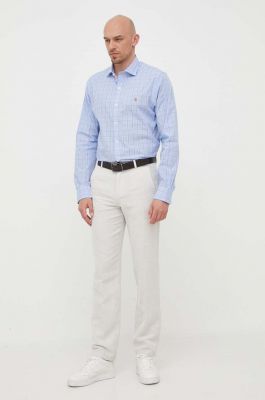 Imagine United Colors of Benetton pantaloni barbati, culoarea bej, drept