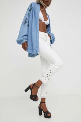 Imagine Answear Lab jeansi femei, culoarea alb
