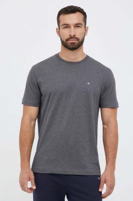 Imagine Gant tricou din bumbac culoarea gri, neted