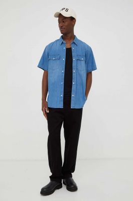Imagine Levi's camasa jeans barbati, cu guler clasic, relaxed