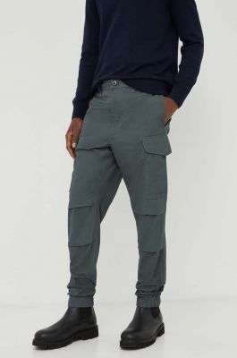 Imagine G-Star Raw pantaloni de bumbac culoarea verde, cu fason cargo