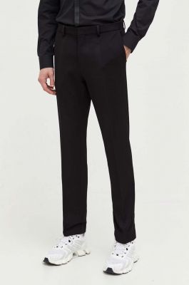 Imagine HUGO pantaloni barbati, culoarea negru, drept