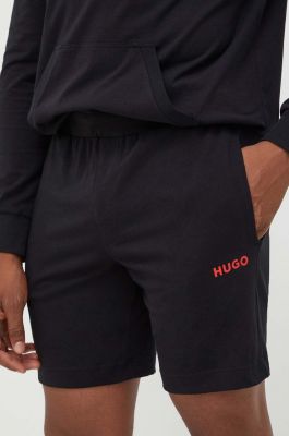Imagine HUGO pantaloni scurti barbati, culoarea negru