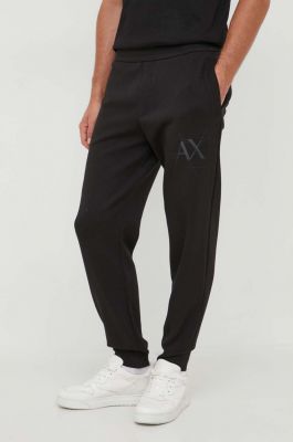 Imagine Armani Exchange pantaloni de trening culoarea negru, neted