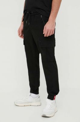 Imagine Alpha Industries pantaloni de bumbac Ripstop Jogger culoarea negru 116201.03-Black