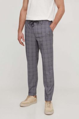 Imagine BOSS pantaloni bărbați, culoarea gri, cu fason chinos 50509888