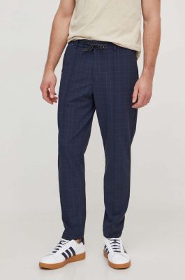 Imagine BOSS pantaloni bărbați, culoarea bleumarin, cu fason chinos 50509888
