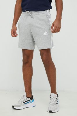 Imagine adidas pantaloni scurți din bumbac bărbați, culoarea gri IC9437