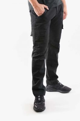 Imagine Alpha Industries pantaloni de bumbac Agent Pant culoarea negru, cu fit cargo 158205.03-black