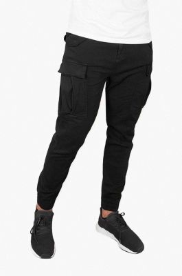 Imagine Alpha Industries pantaloni de bumbac Airman Pant culoarea negru 188201.03-black