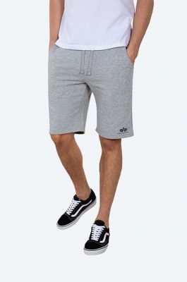 Imagine Alpha Industries pantaloni scurți Basic bărbați, culoarea gri 116363.17-grey