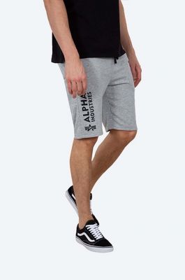 Imagine Alpha Industries pantaloni scurți Basic bărbați, culoarea gri 116364.17-grey